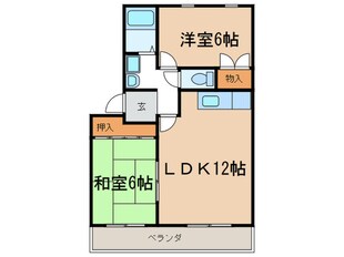 テラス高野Ⅱの物件間取画像